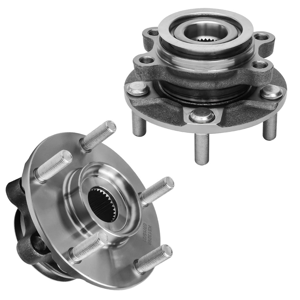 Detroit Axle - Front Wheel Hub Bearings Tie Rods w/Boots Sway Bars Replacement for 2008-2013 Nissan Rogue