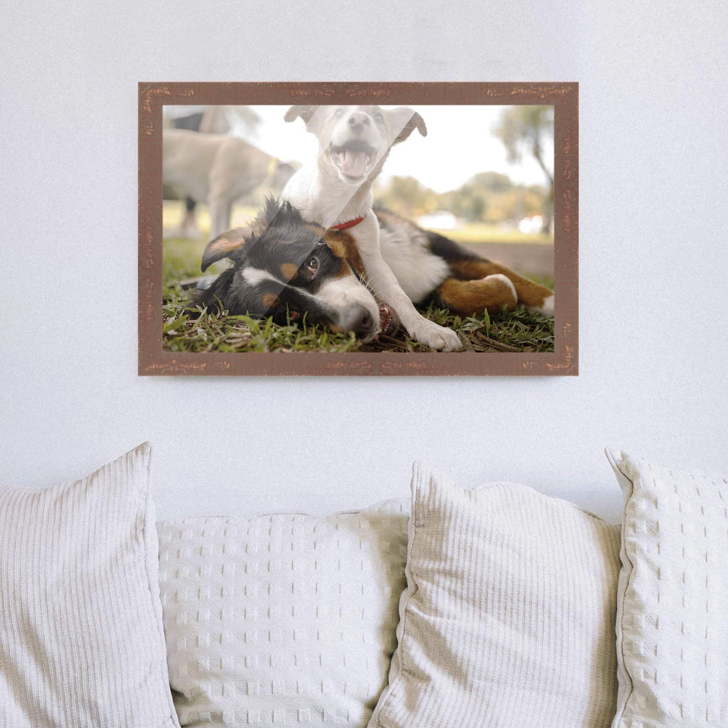 40x28 Bronze Brown Real Wood Picture Frame Width 1.25 inches | Interior Frame Depth 0.75 inches |