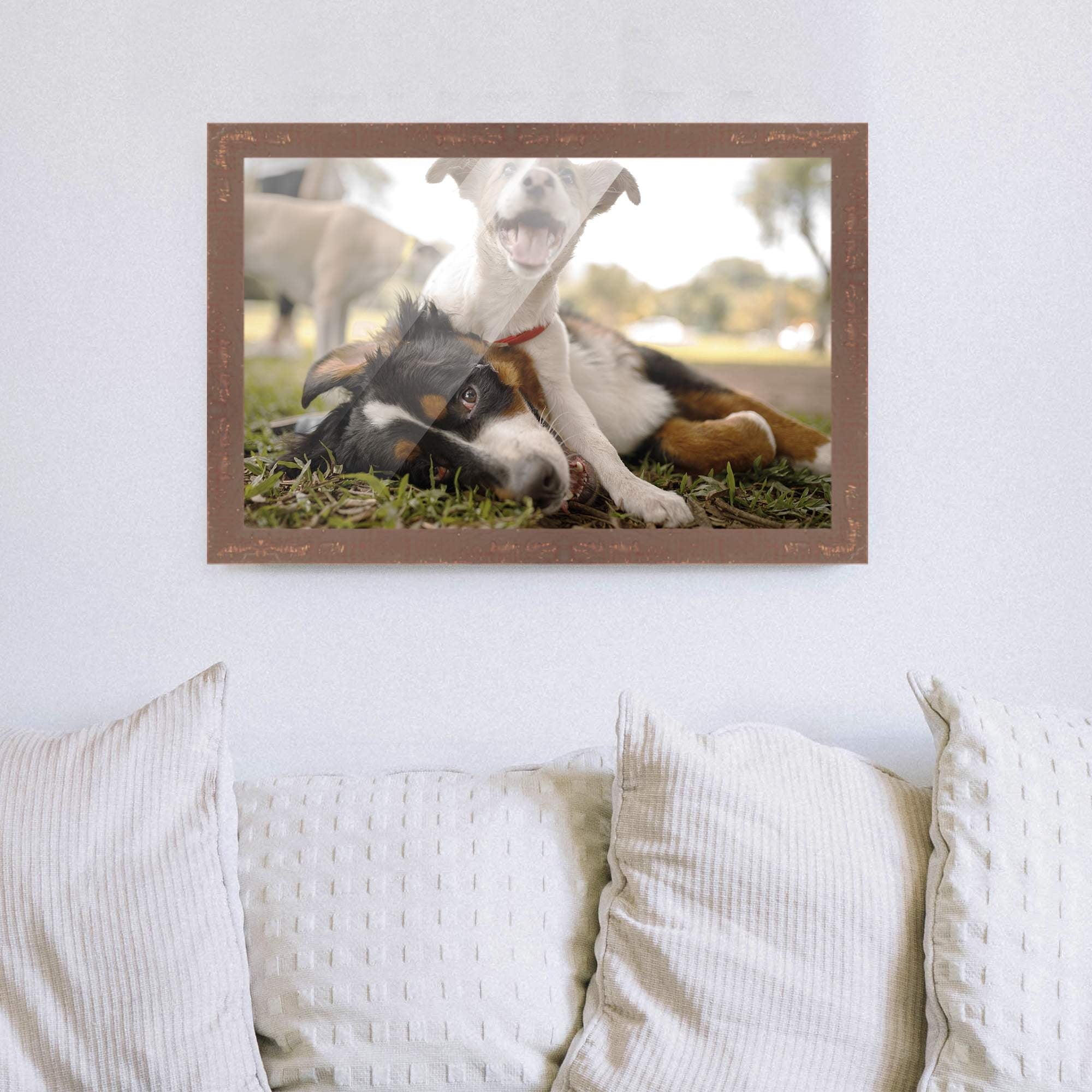 40x28 Bronze Brown Real Wood Picture Frame Width 1.25 inches | Interior Frame Depth 0.75 inches |