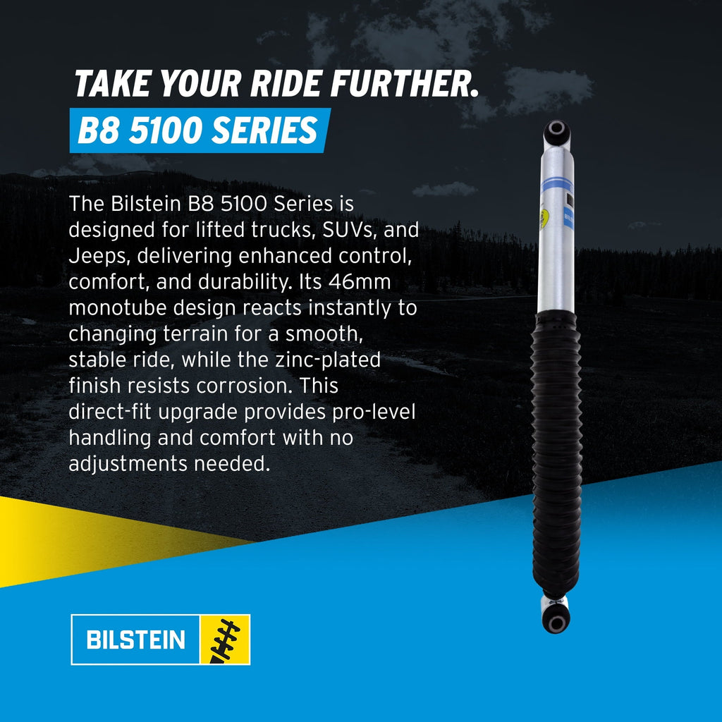Bilstein Set of Front and Rear B8 5100 Series Shocks Compatible with 2014-2018 Silverado/Sierra 1500 with 0-1 Rear Lift | Provides 0-1.85 Front Lift