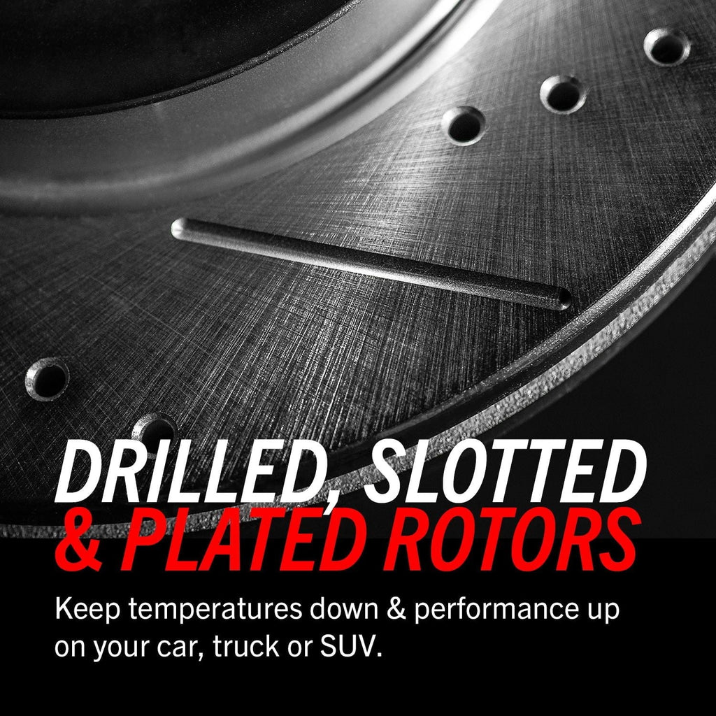 PowerStop Front and Rear Z23 Evolution Sport Carbon-Fiber Ceramic Brake Pad and Drilled & Slotted Rotor Kit Fits: CADILLAC SAAB Select Models K5546