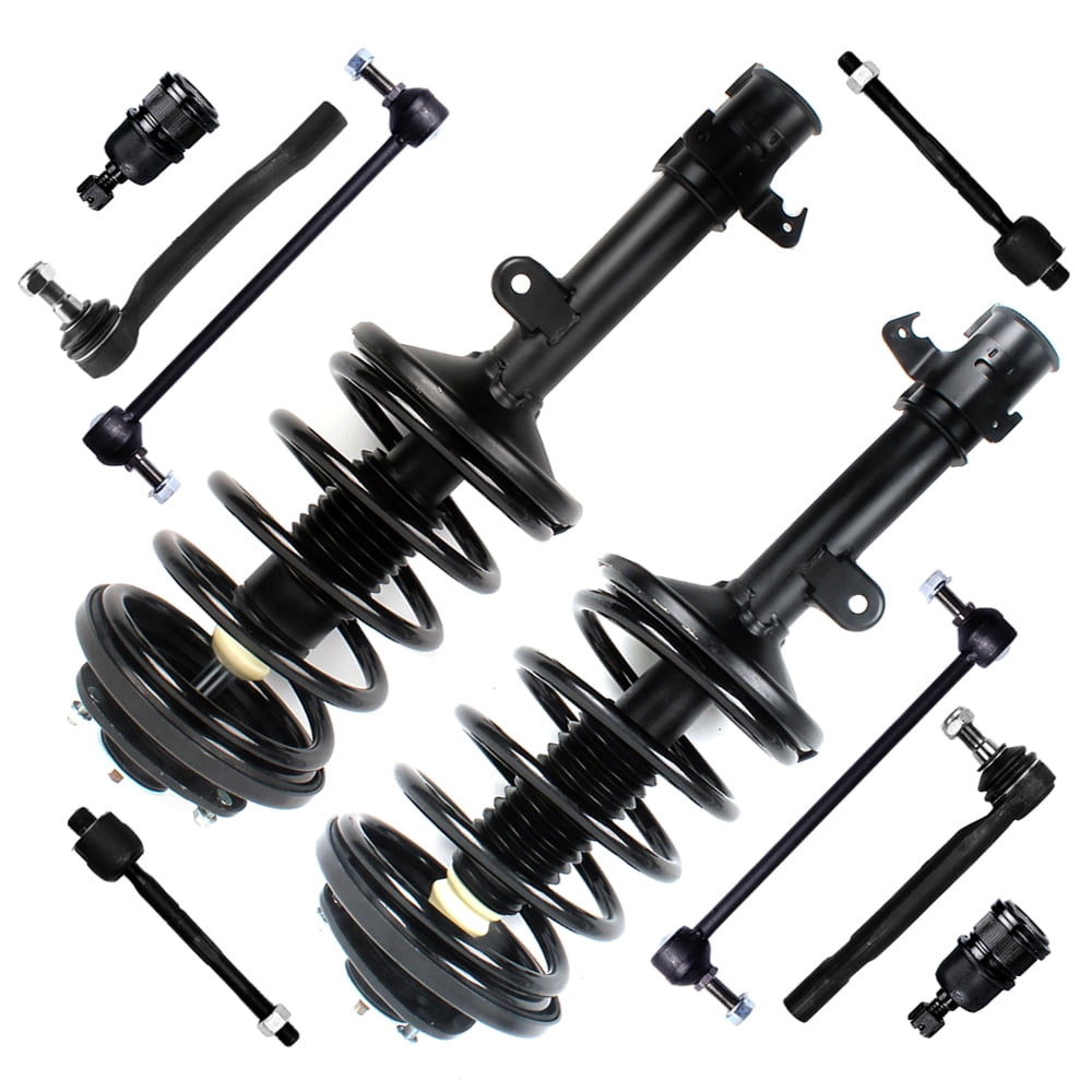 CCIYU Complete Suspension Kit Fits 2003 2004 2005 2006 2007 2008 for Honda Pilot Includes Front Strut Spring Assembly Stabilizer Bar Link Ball Joint Tie Rod End