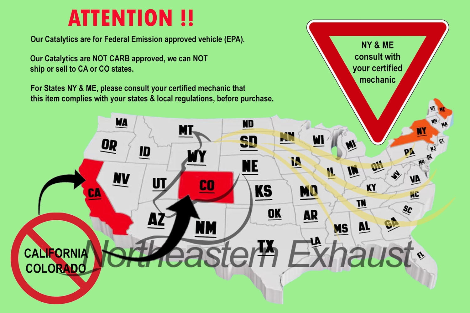 Northeastern Exhaust EPA Approved Complete Exhaust System Fits 2012–2017 Nissan NV1500 & NV2500 4.0L Direct Fit
