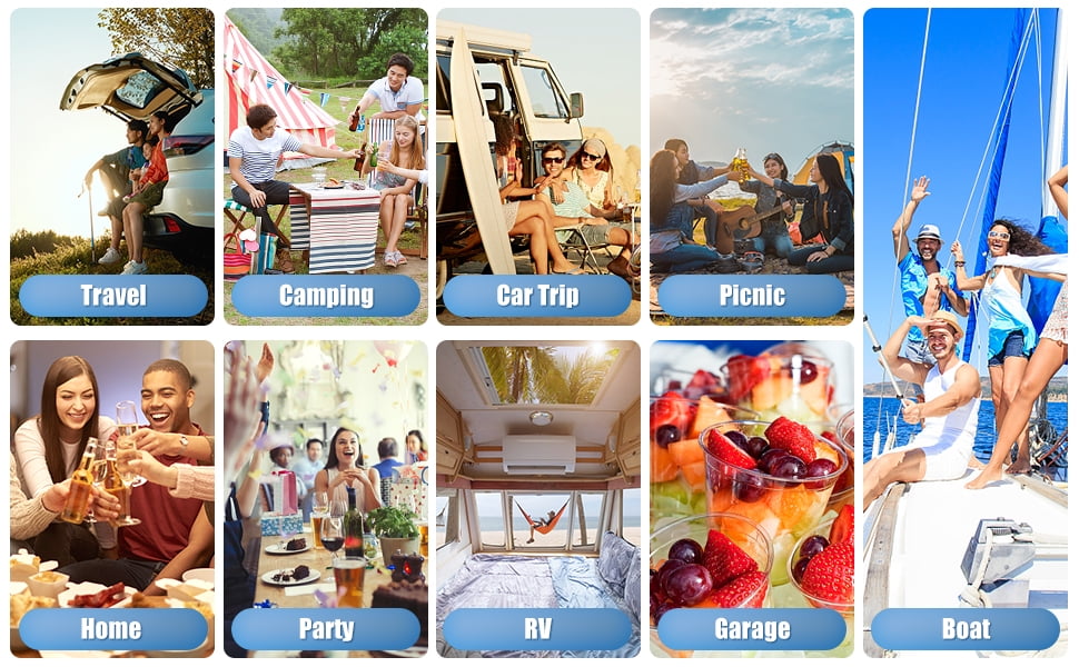 BODEGA Camper Fridge RV Refrigerator Electric Car Cooler - 12 Volt Freezer Compressor for Refrigerated Rruits and Vegetables - 45L