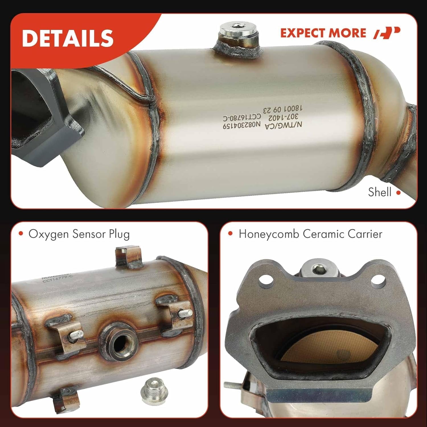 A-Premium Front and Rear 2-PC Catalytic Converter Kit Direct-Fit Compatible with Dodge Grand Caravan Journey Avenger & Chrysler Town & Country 200 & Volkswagen Routan & Ram C/V 3.6L EPA Compliant