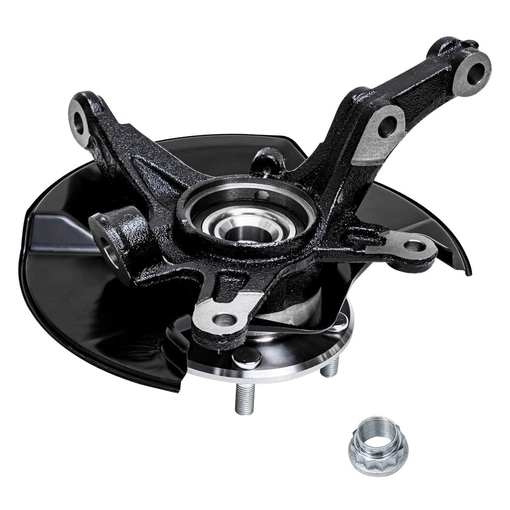 Detroit Axle - Front 6pc Steering Knuckles Kit for 06-11 Honda Civic, Steering Knuckle & Wheel Bearing Hubs Lower Control Arms Lower Ball Joints 2006 2007 2008 2009 2010 2011 Replacement