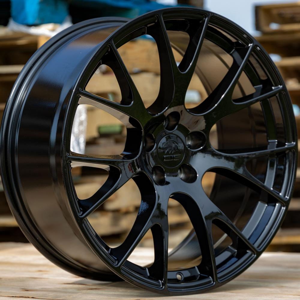 OE Wheels DG15 20 Inch Rim Fits Hellcat Style 5x115 20x9 Gloss Black - Hollander 2528 (1)