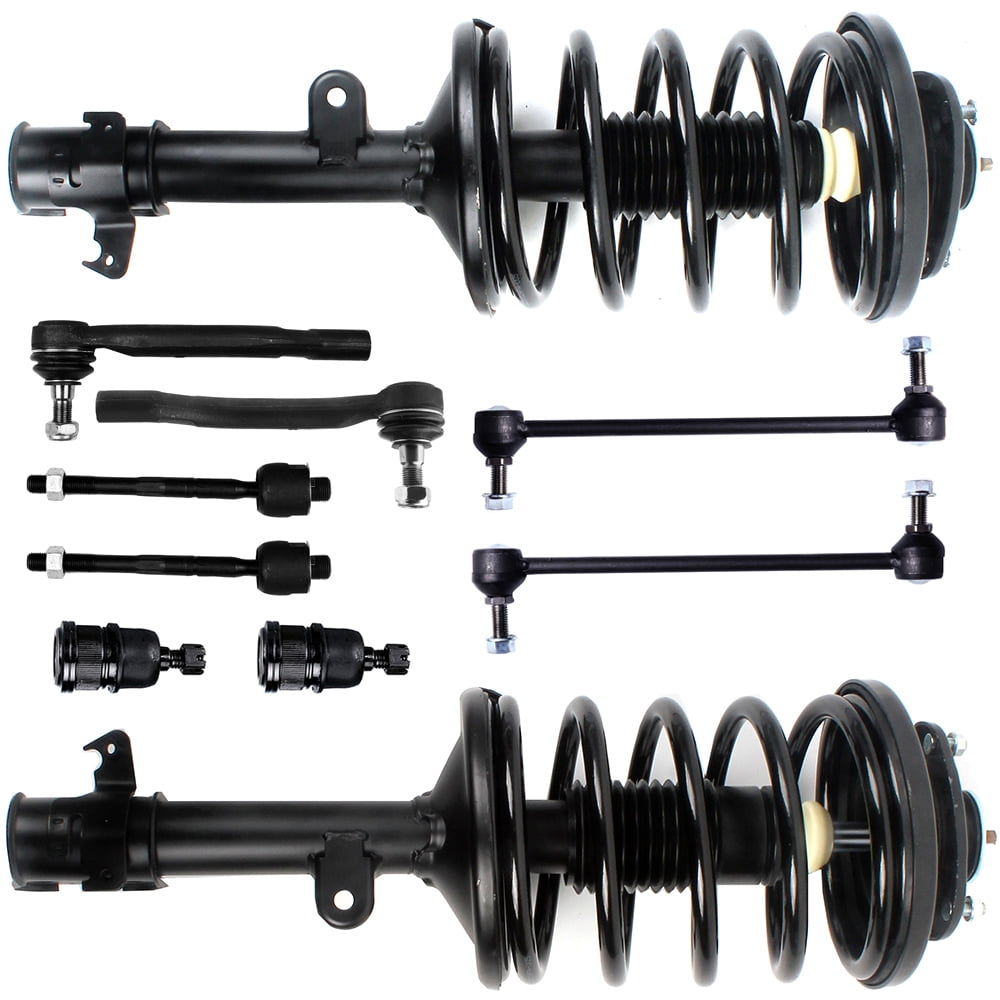 CCIYU Complete Suspension Kit Fits 2003 2004 2005 2006 2007 2008 for Honda Pilot Includes Front Strut Spring Assembly Stabilizer Bar Link Ball Joint Tie Rod End