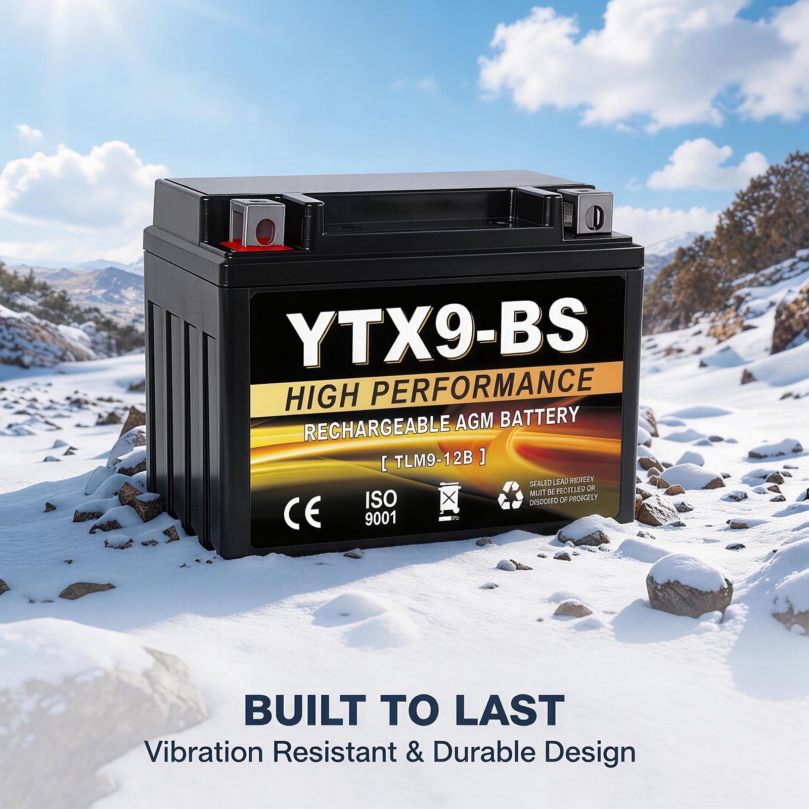 Anlibatt YTX14-BS Motorcycle Battery 12V 12Ah 200CCA Rechargeable Sealed Batteries Powersport Replacement for ATV, Scooter, Jet ski, Dirt Bike