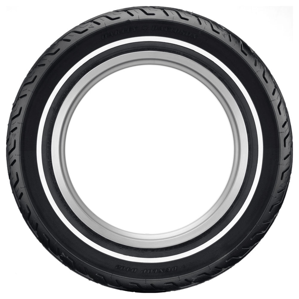 Dunlop Harley-Davidson D402 Rear Motorcycle Tire MU85B-16 (77H) Slim White Wall - Fits: Harley-Davidson CVO Dyna Wide Glide FXDWGSE 2002