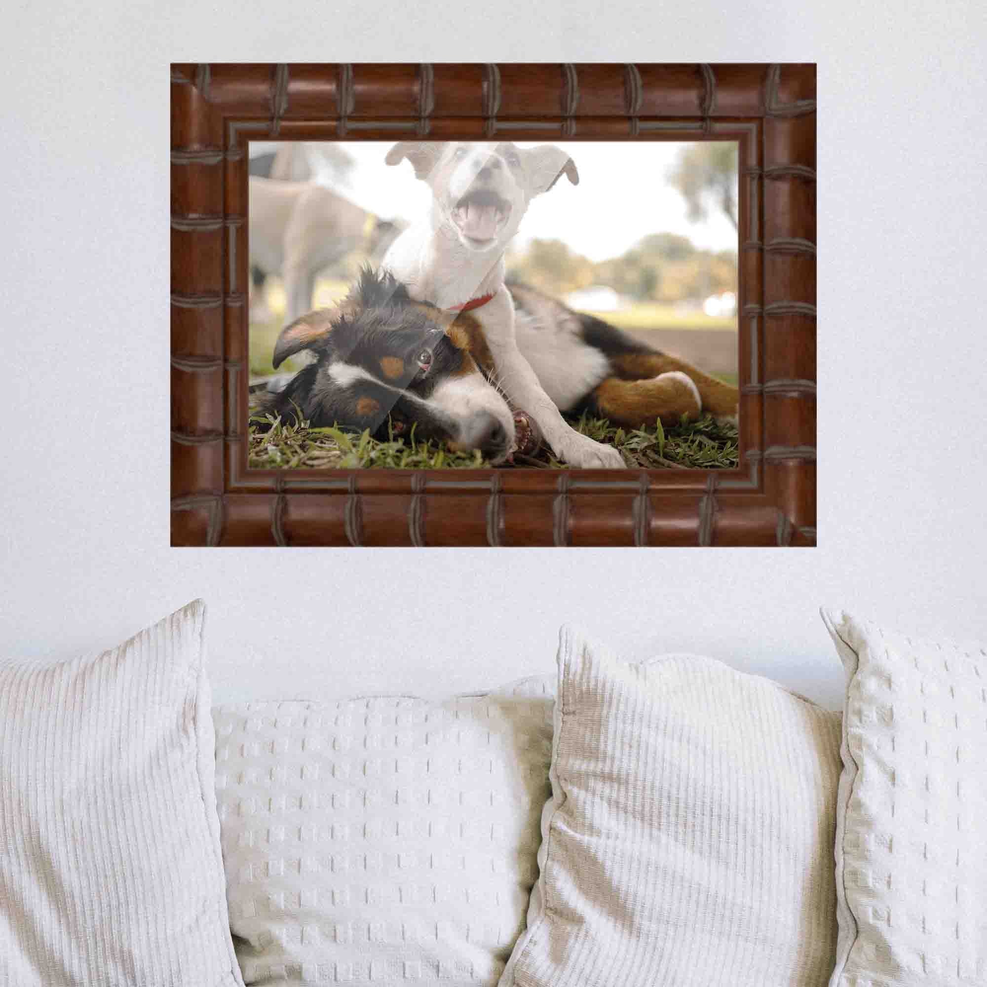 40x28 Bronze Brown Real Wood Picture Frame Width 1.25 inches | Interior Frame Depth 0.75 inches |