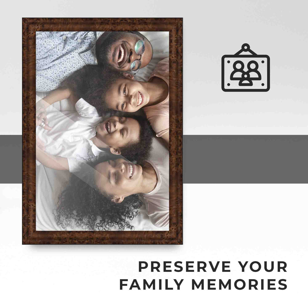 40x28 Bronze Brown Real Wood Picture Frame Width 1.25 inches | Interior Frame Depth 0.75 inches |