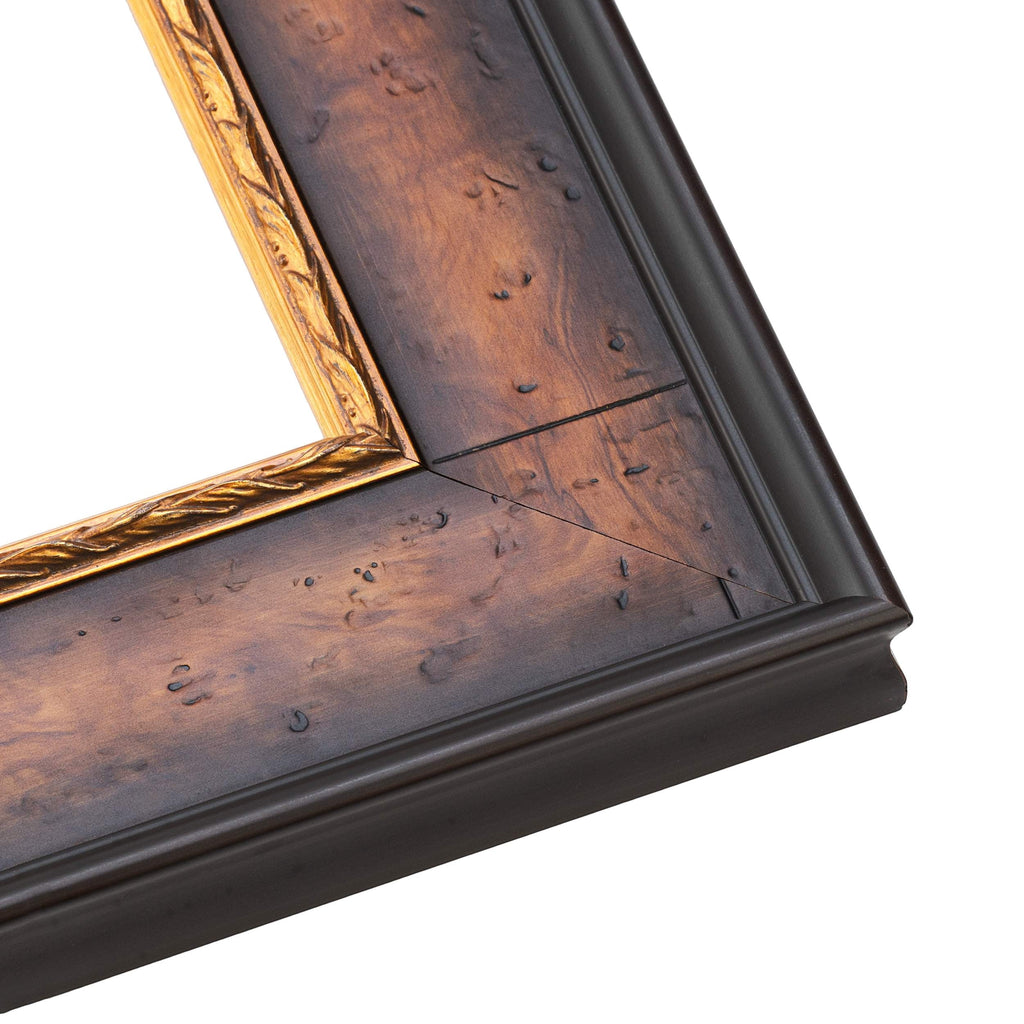 40x28 Bronze Brown Real Wood Picture Frame Width 1.25 inches | Interior Frame Depth 0.75 inches |