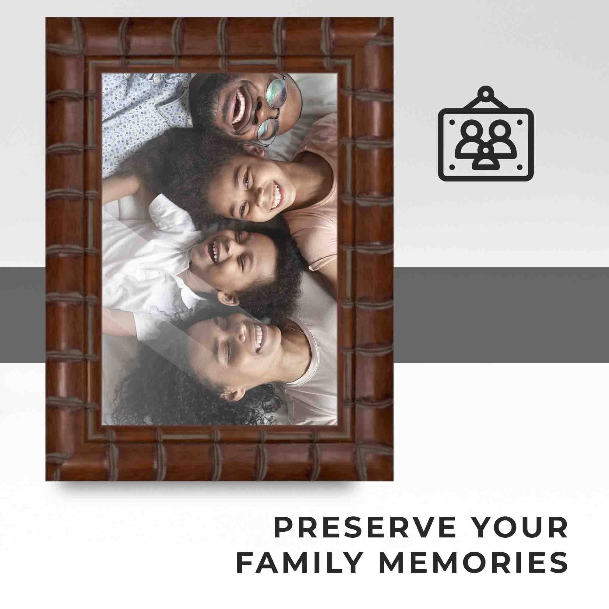 40x28 Bronze Brown Real Wood Picture Frame Width 1.25 inches | Interior Frame Depth 0.75 inches |