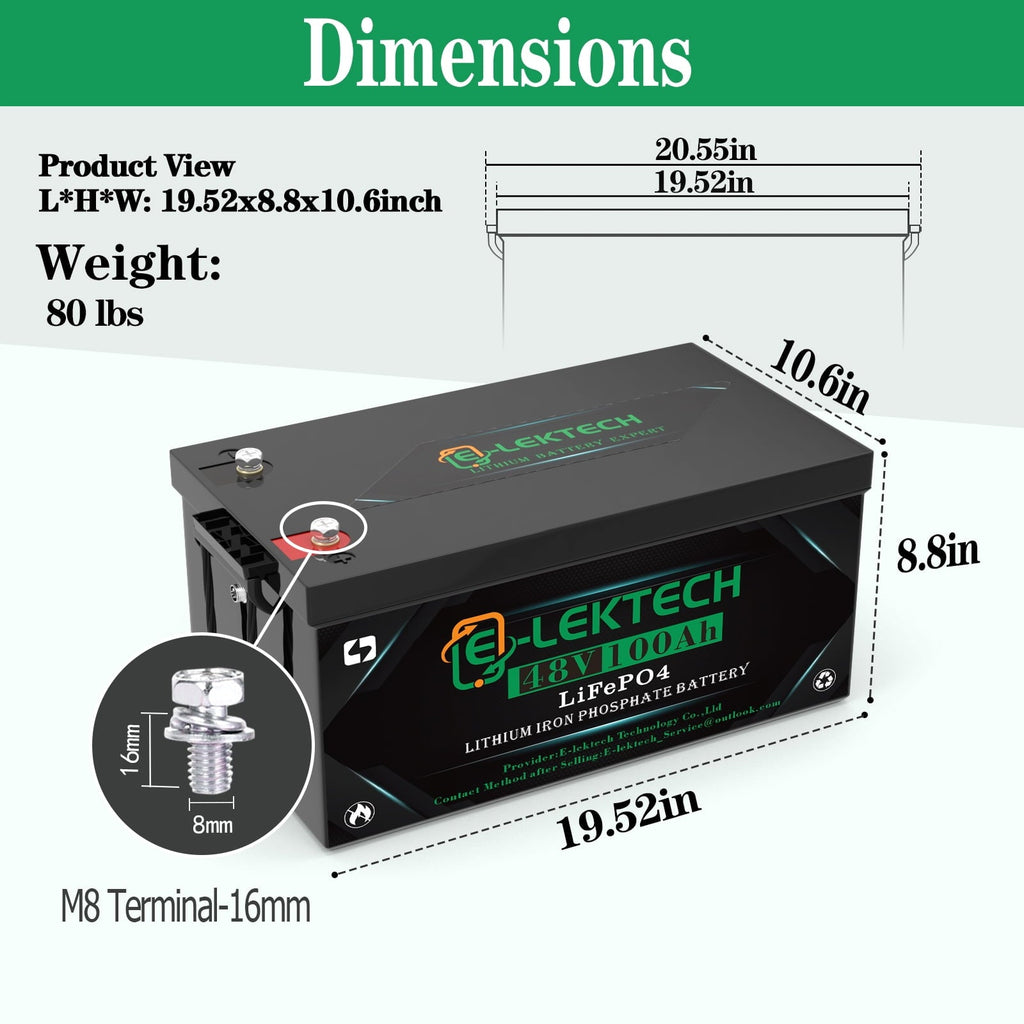 48V 100Ah Lithium Golf Cart Battery with Charger, Touch Monitor & Mobile APP, Built-in 200A BMS, Perfect for Golf Cart, RV, Solar