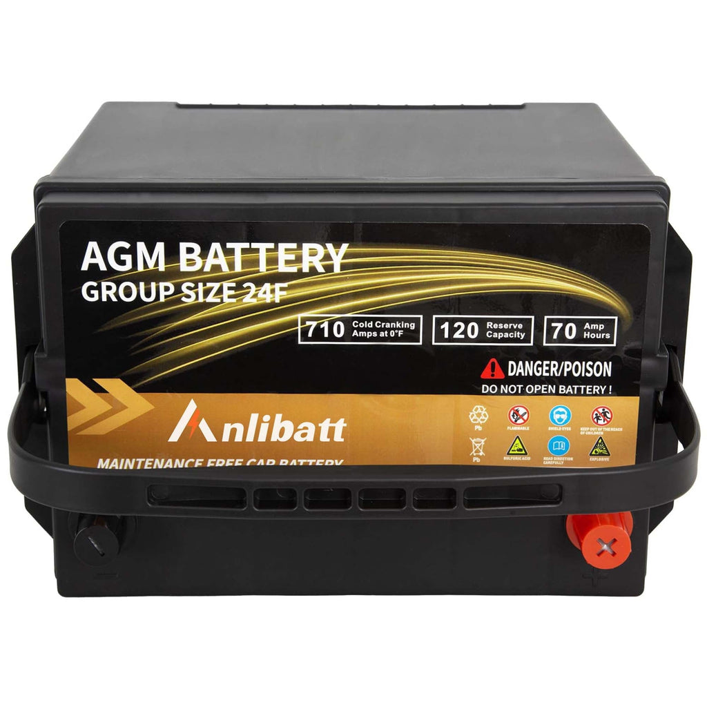 Anlibatt Car AGM Battery Group Size 48 H6 Start Stop Battery 12V 70Ah 760CCA Maintenance Free Rechargeable