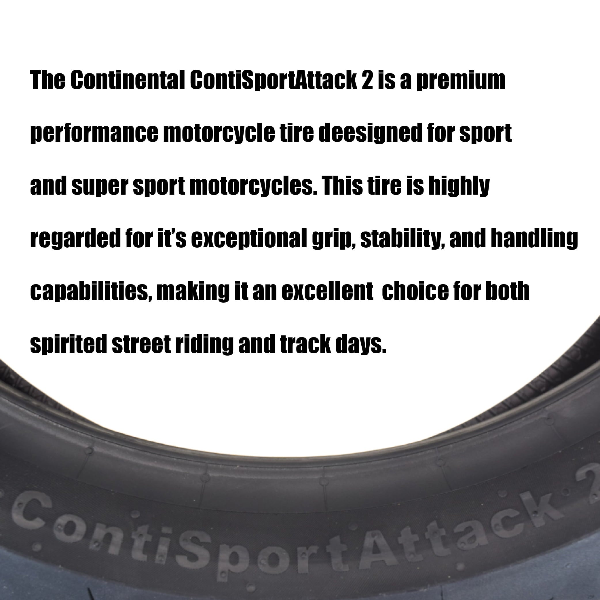 Continental ContiSportAttack 2 120/70ZR17 Front & 160/60ZR17 Rear Sports Motorcycle Tires - High-Performance Grip, Enhanced Stability, and Quick Warm-Up 120/70-17, 160/60-17