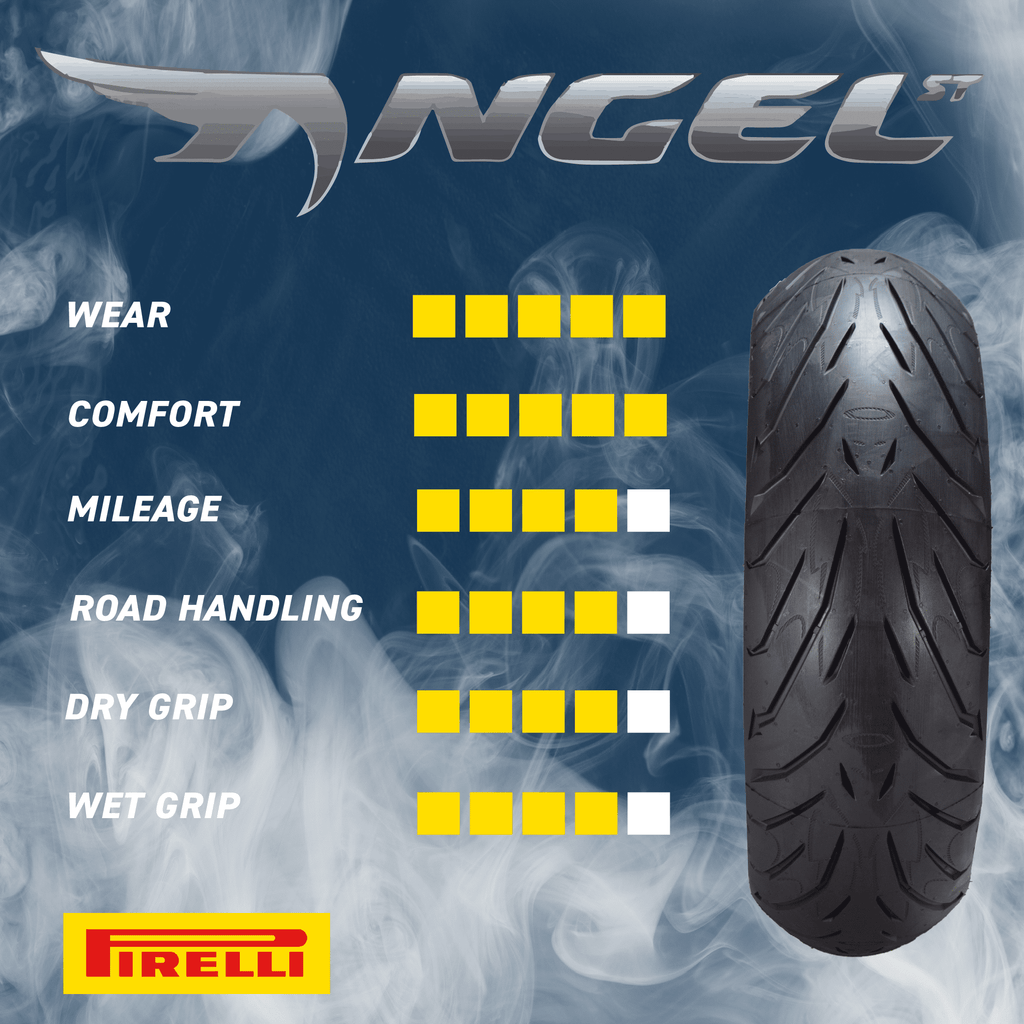 Pirelli Angel ST 120/70ZR17 (58W) Front & 190/50ZR17 (73W) Rear Motorcycle Tires