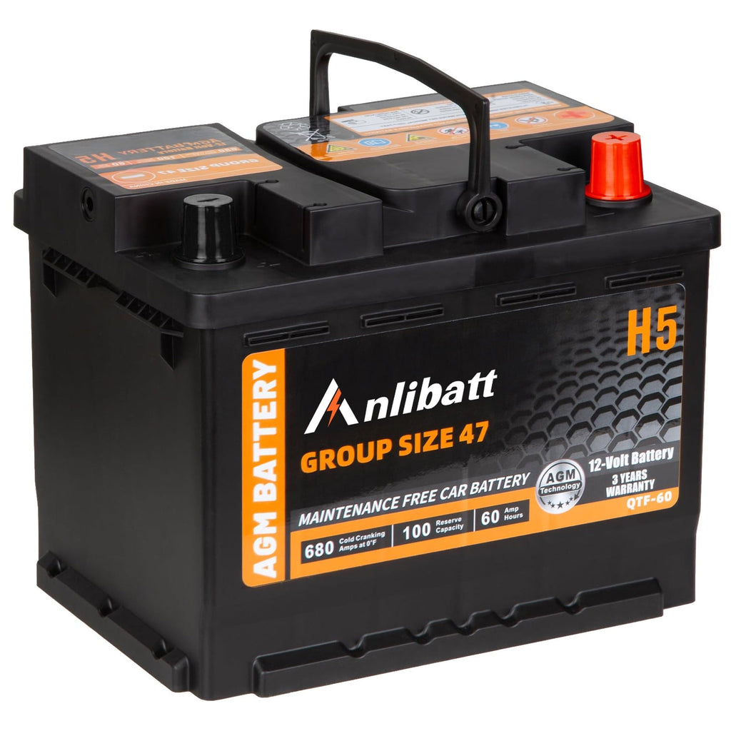 Anlibatt BCI Group 49 Battery, AGM 12 Volt Rechargeable Automotive Batteries for Car, H8 900CCA 95Ah 160RC Maintenance Free