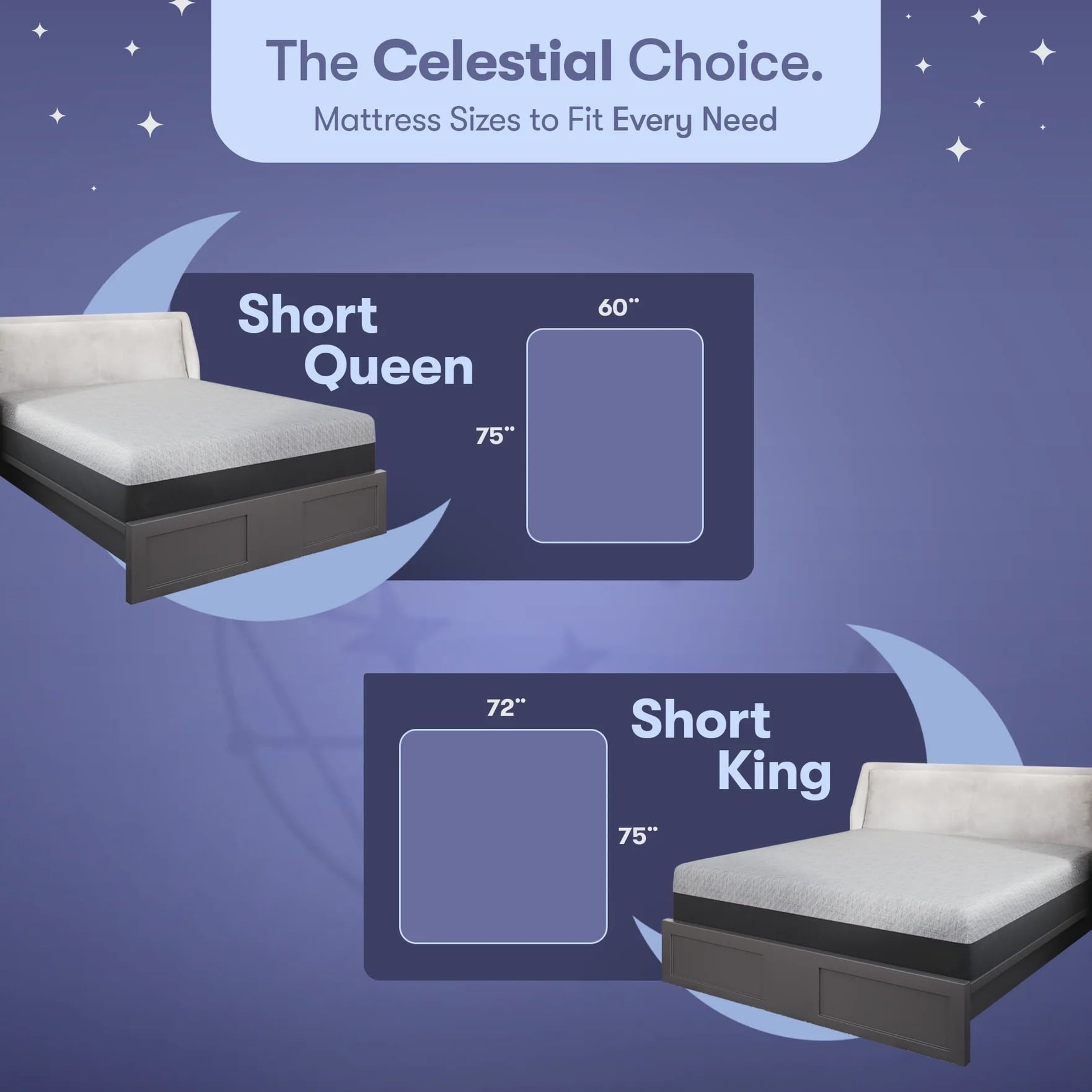 Celestial Sleep Gel Memory Foam Mattress in a Box, Made in The USA, CertiPUR-US, Oeko-Tex, and Fiberglass-Free Certified Bed, 12 inch Medium Soft - Split King