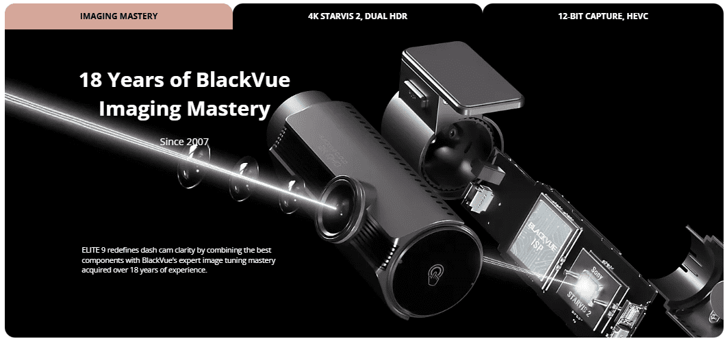 Blackvue Elite 10-2CH 4K Ultra HD Front and Rear Dashcam Optional LTE