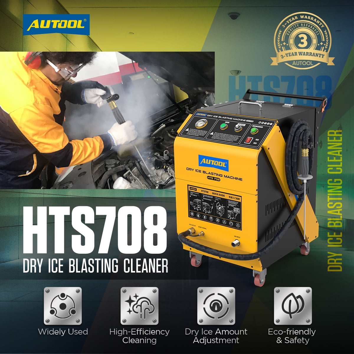 Autool HTS558 Walnut Blaster, 1200W Engine Intake Valve Carbon Cleaner, 13L Capacity with Extension Nozzle & Built-in Filter