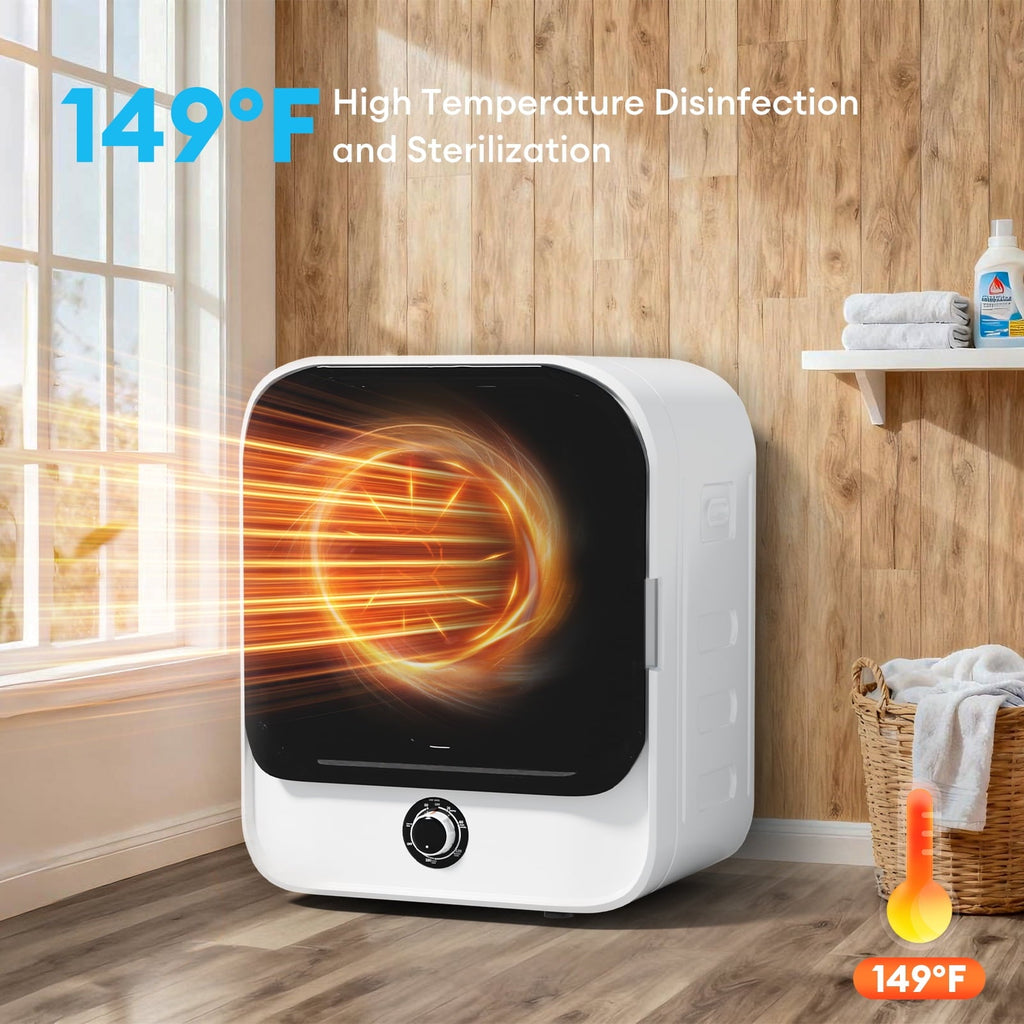 TABU Washer and Dryer Set, 19LBS Fully Automatic Washing Machine & 10LBS Clothes Dryer (White&White)