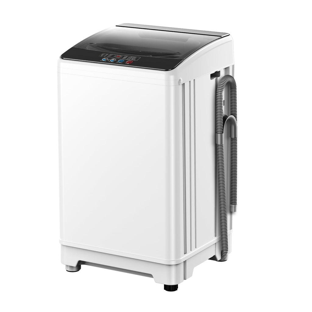TABU Washer and Dryer Set, 19LBS Fully Automatic Washing Machine & 10LBS Clothes Dryer (White&White)