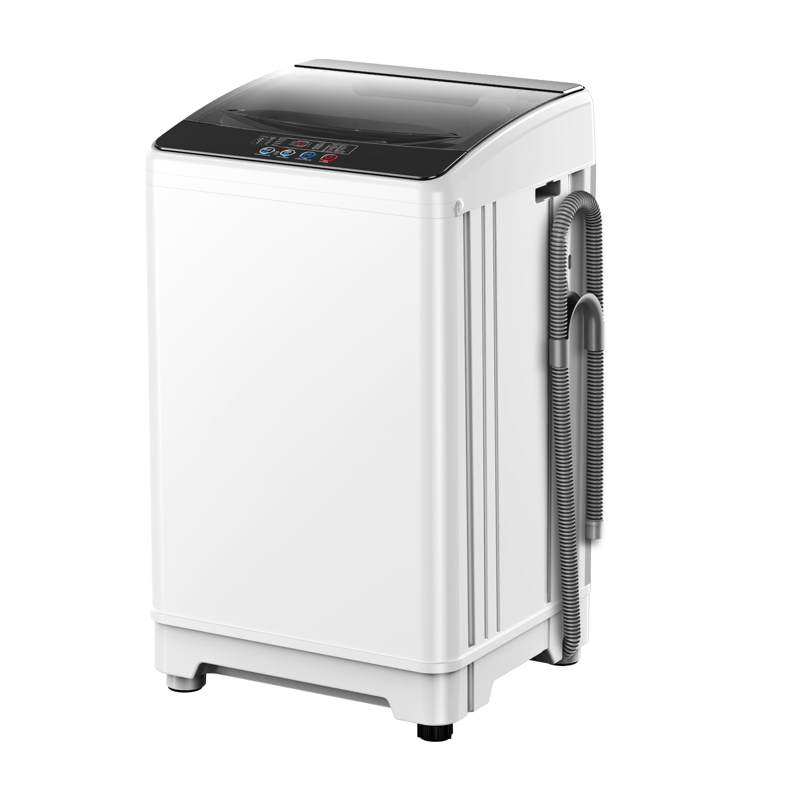 TABU Washer and Dryer Set, 19LBS Fully Automatic Washing Machine & 10LBS Clothes Dryer (White&White)