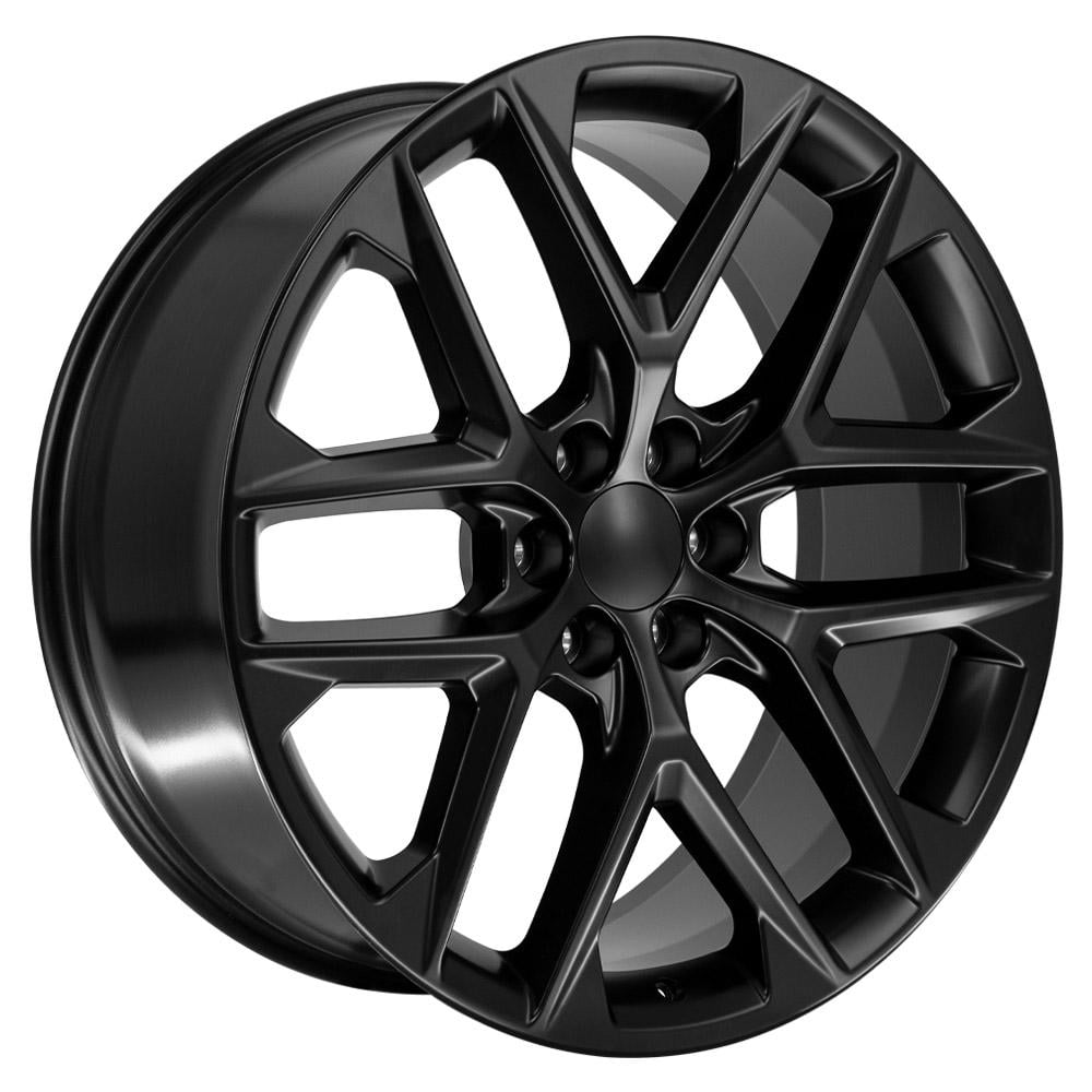 OE Wheels CV62 24 Inch Rim Fits Silverado 1500 Style 6x139.7 24x10 Satin Black - Hollander 14078 (1)