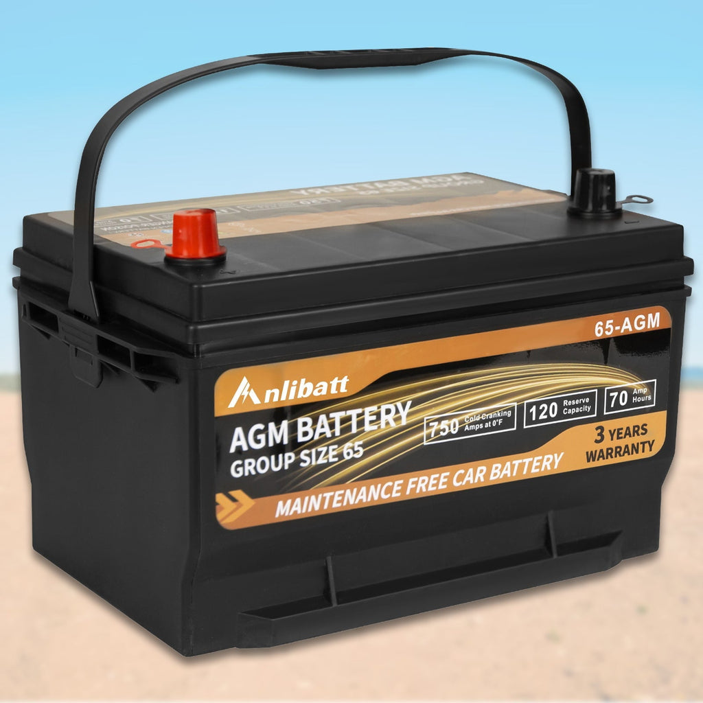 Anlibatt Platinum AGM Group 49 Battery, 12 Volt Rechargeable Automotive Batteries for Car, H8 900CCA 95Ah 160RC