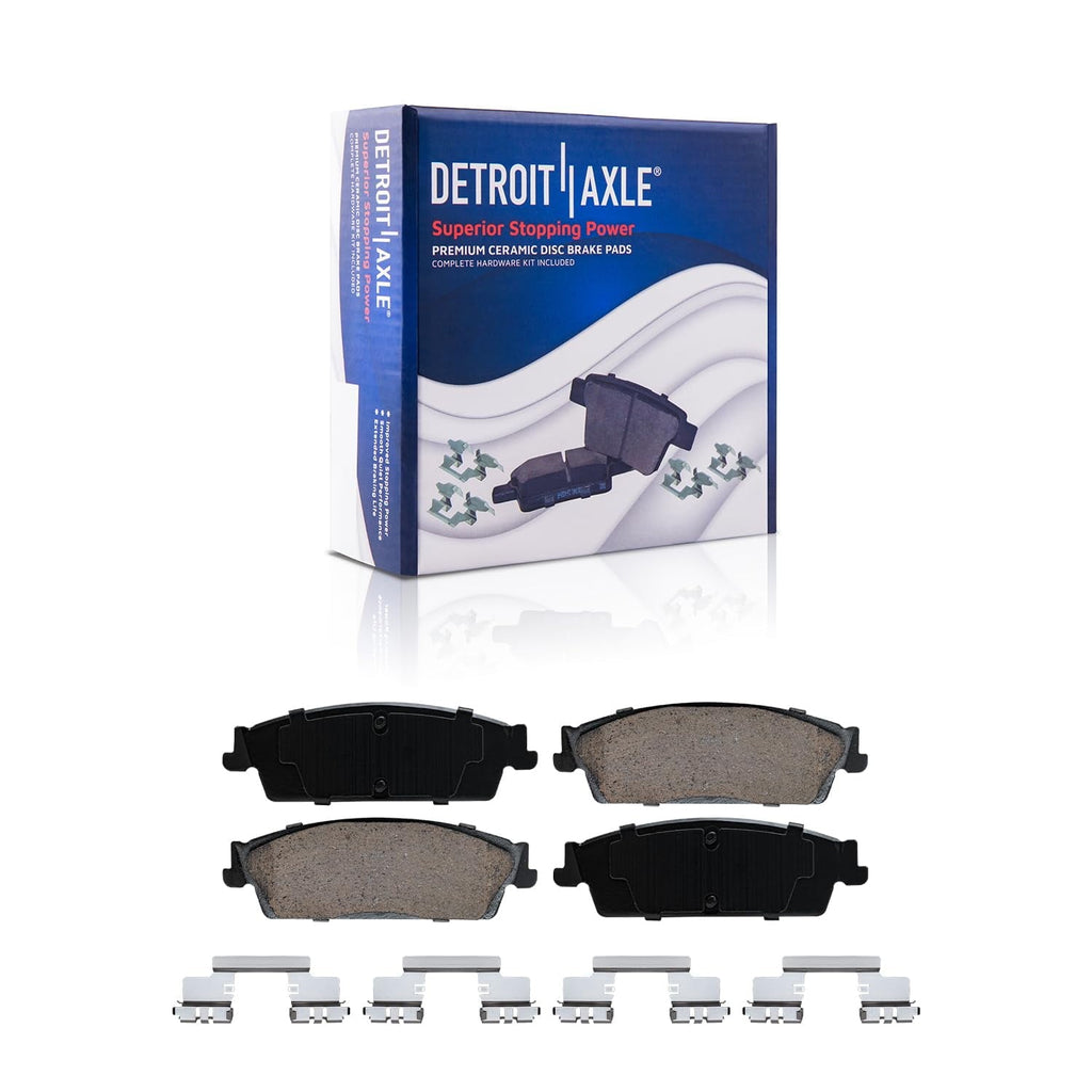 Detroit Axle - Rear Brake Kit for Chevy GMC Silverado Suburban Sierra Yukon XL 1500 Tahoe Avalanche Escalade ESV EXT Disc Brake Rotors Ceramic Brake Pads