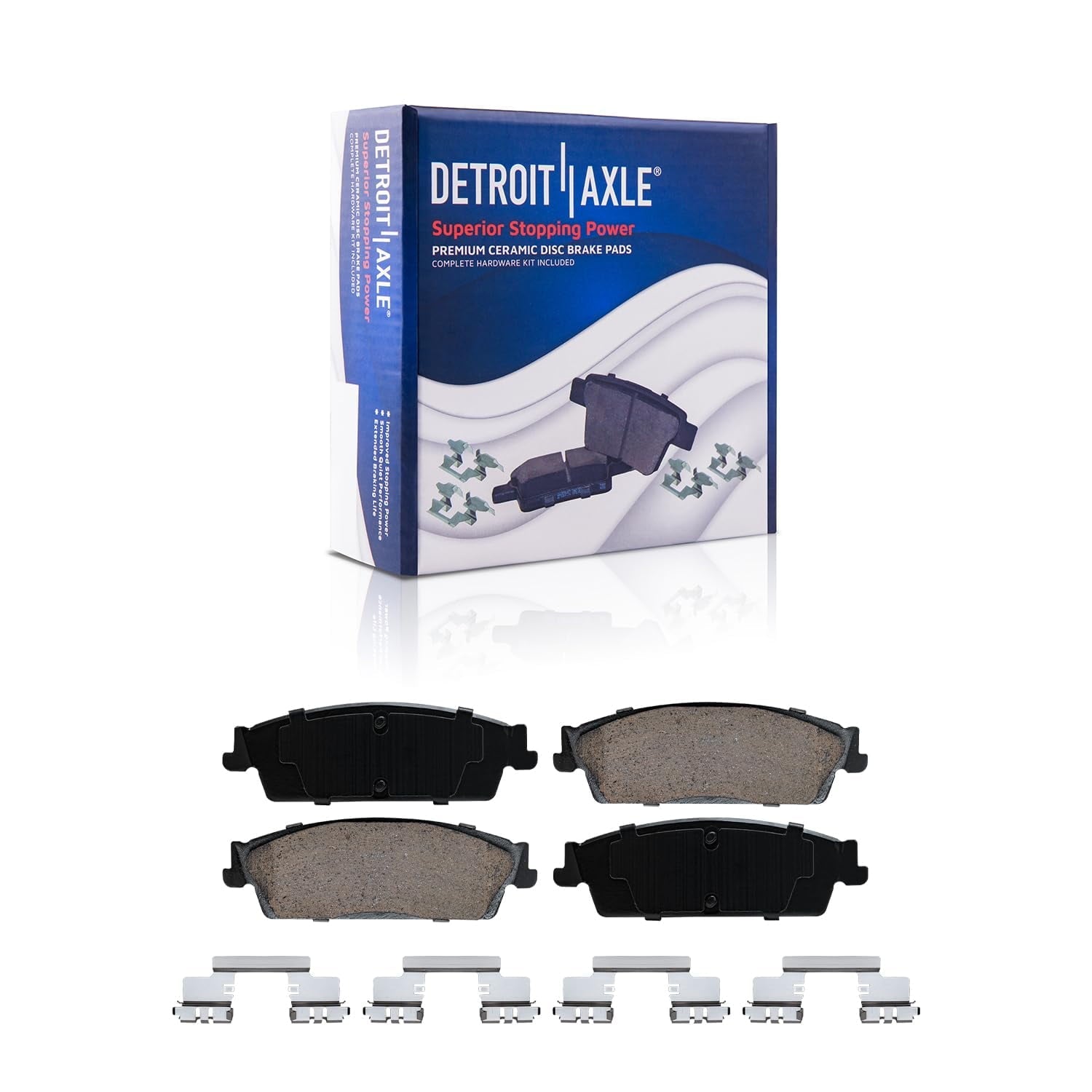 Detroit Axle - Rear Brake Kit for Chevy GMC Silverado Suburban Sierra Yukon XL 1500 Tahoe Avalanche Escalade ESV EXT Disc Brake Rotors Ceramic Brake Pads