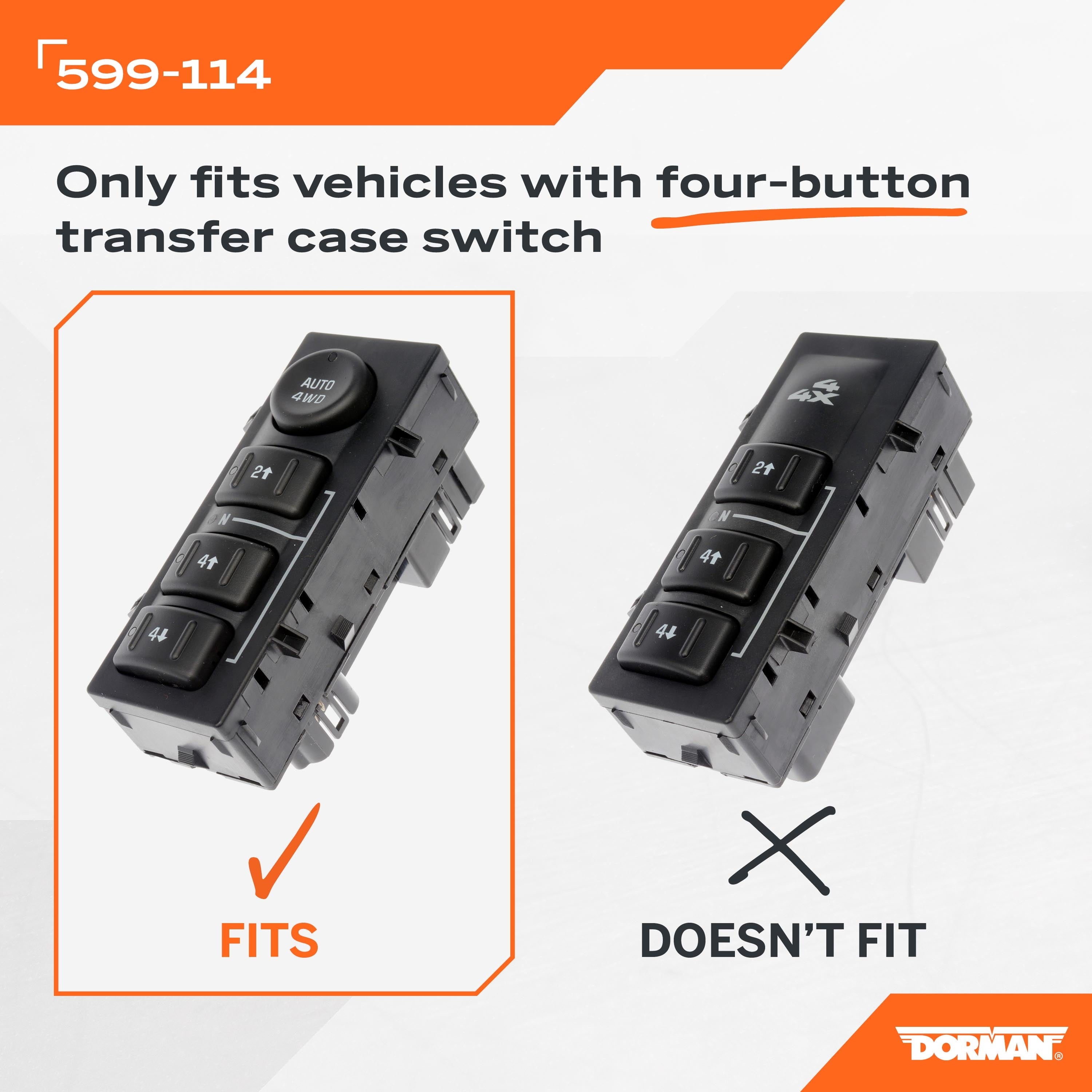 Dorman 599-114 Remanufactured Transfer Case Control Module for Specific Chevrolet / GMC Models