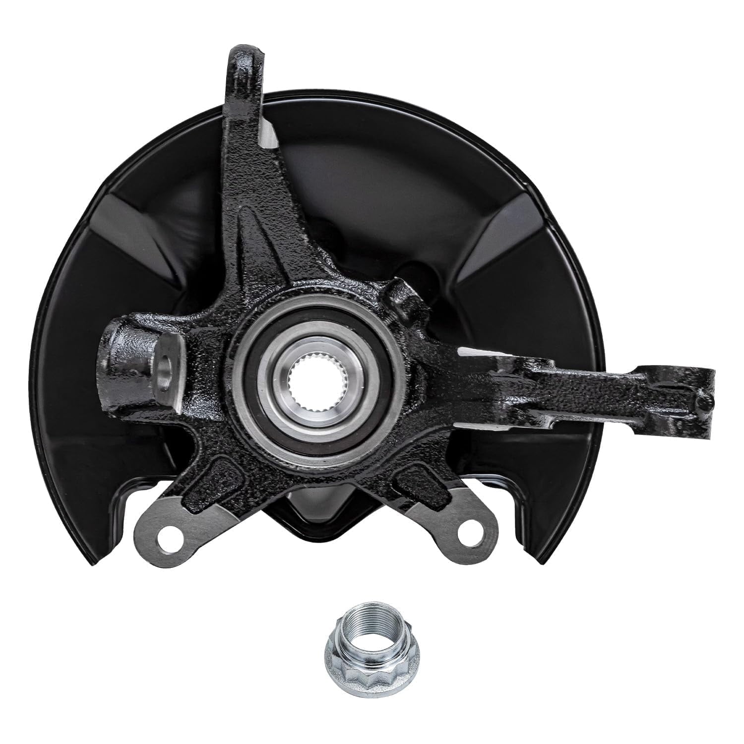 Detroit Axle - Front 6pc Steering Knuckles Kit for 06-11 Honda Civic, Steering Knuckle & Wheel Bearing Hubs Lower Control Arms Lower Ball Joints 2006 2007 2008 2009 2010 2011 Replacement