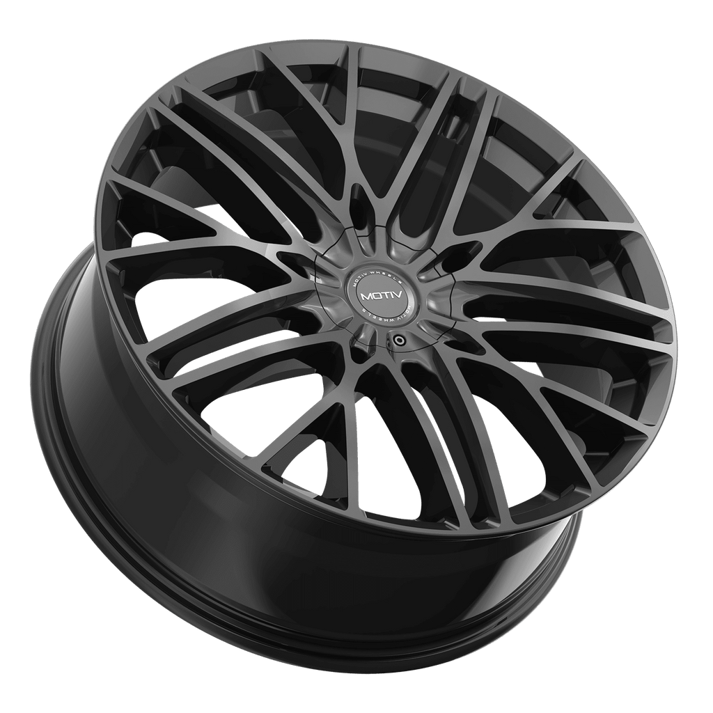 20x8.5 Motiv 437B Black Wheel 5x4.5/5x120 (40mm) (HB 74.1)