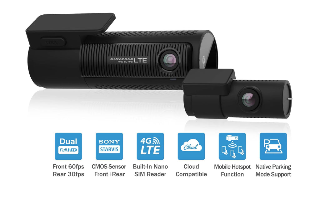 DR770X-2CH-LTE Dual Lens Dash Cam w/ Built-In 4G-LTE & 64GB Card | 1080P FULL HD Front + Rear