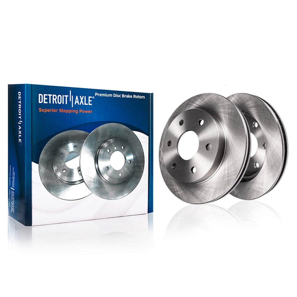 Detroit Axle - Rear Brake Kit for Chevy GMC Silverado Suburban Sierra Yukon XL 1500 Tahoe Avalanche Escalade ESV EXT Disc Brake Rotors Ceramic Brake Pads