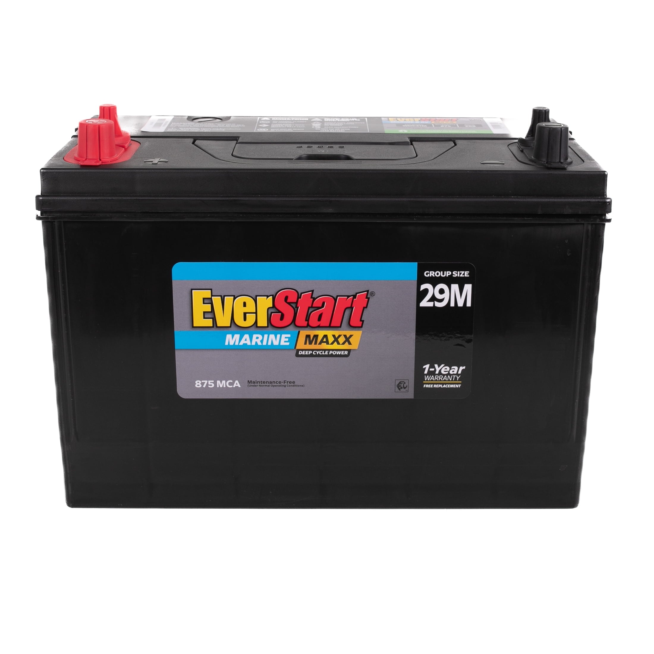 (2 pack) EverStart Maxx Lead Acid Marine & RV Deep Cycle Battery, Group Size 29DC - 12 Volt - 845 Marine Cranking Amps