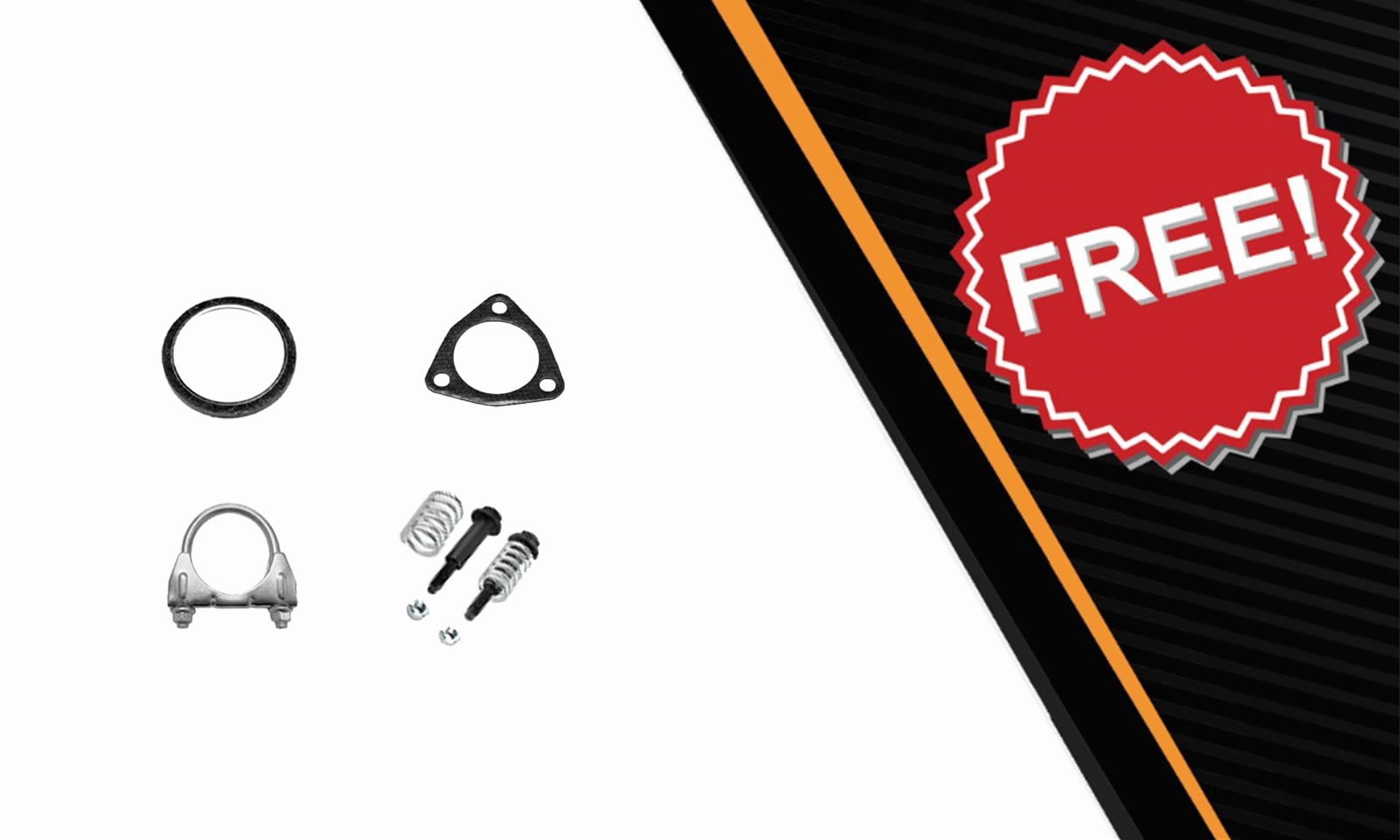 Northeastern Exhaust Resonator Pipe & Rear Muffler Kit Fits 2006-2011 Honda Civic 1.8L 2-Door Coupe - Direct Fit | Stainless Steel | Includes Hardware Kit