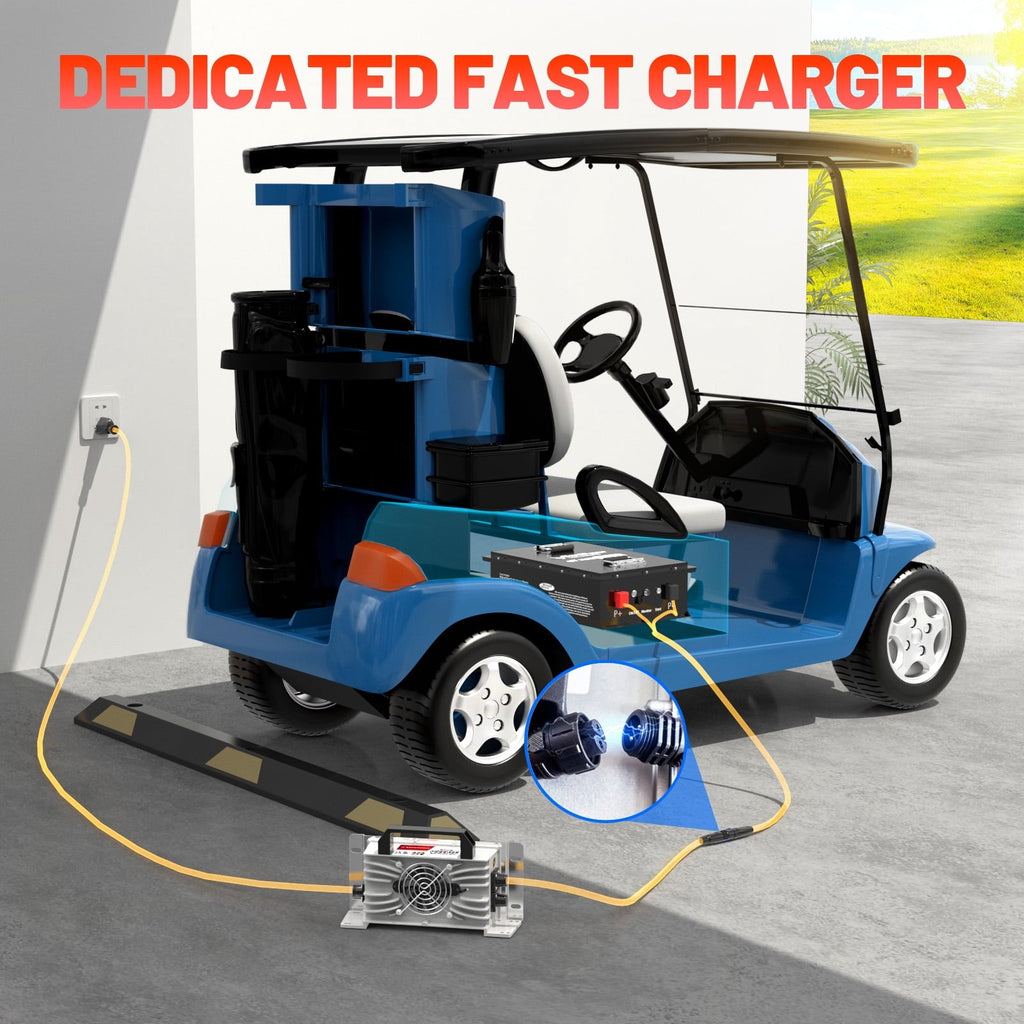 48V 100Ah LiFepo4 Lithium Battery with 200A BMS&APP, Perfect for Golf Carts, Boat, Trolling Motor, Lawn Mower, Solar, Off-Grid Life