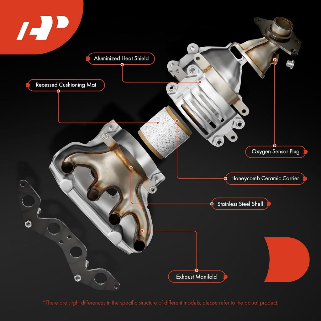 A-Premium Front and Rear 2-PC Exhaust Manifold Catalytic Converter Kit Direct-Fit Compatible with Nissan Altima 2007-2012 2.5L, EPA Compliant