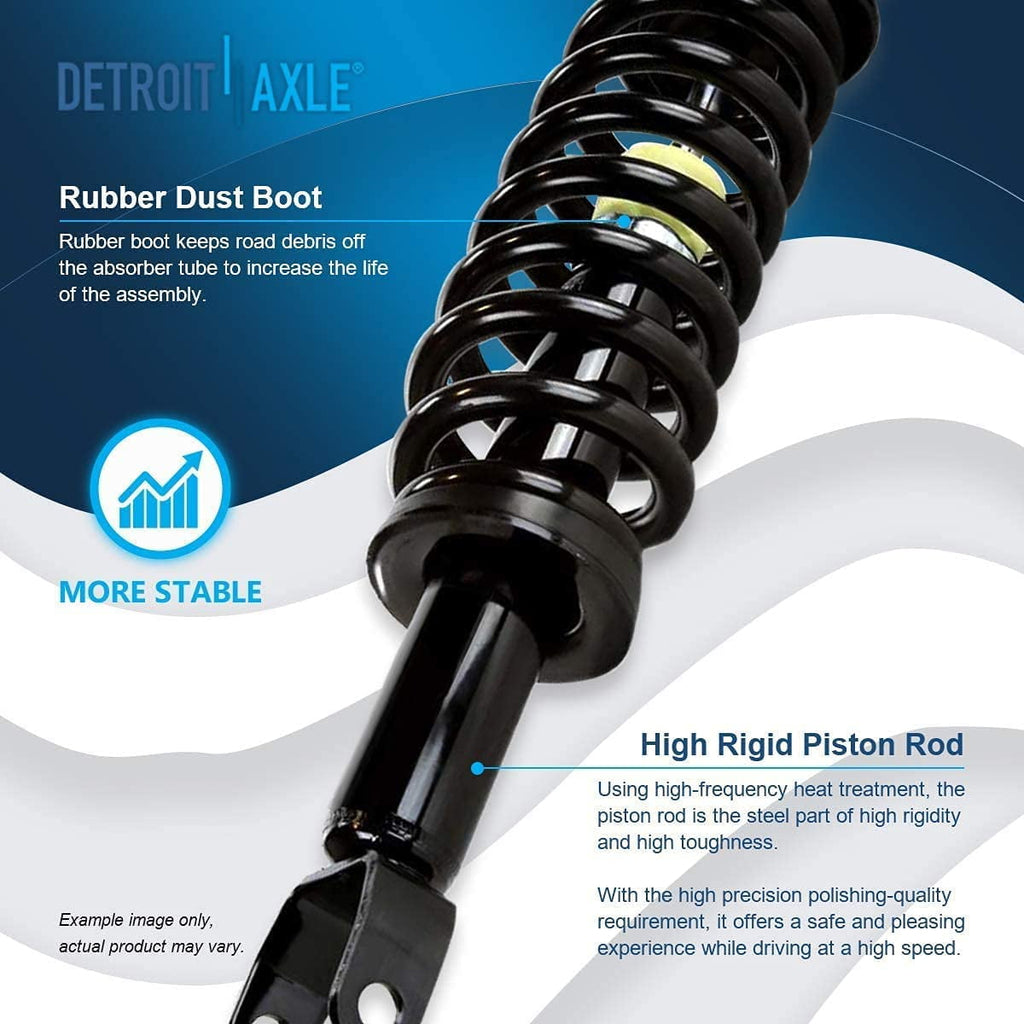 Detroit Axle - 16pc 4WD Front Upper Control Arms Struts Shocks Suspension Kit Replacement for Dodge Ram 1500 Fits select: 2006,2008 DODGE RAM 1500 ST/SLT