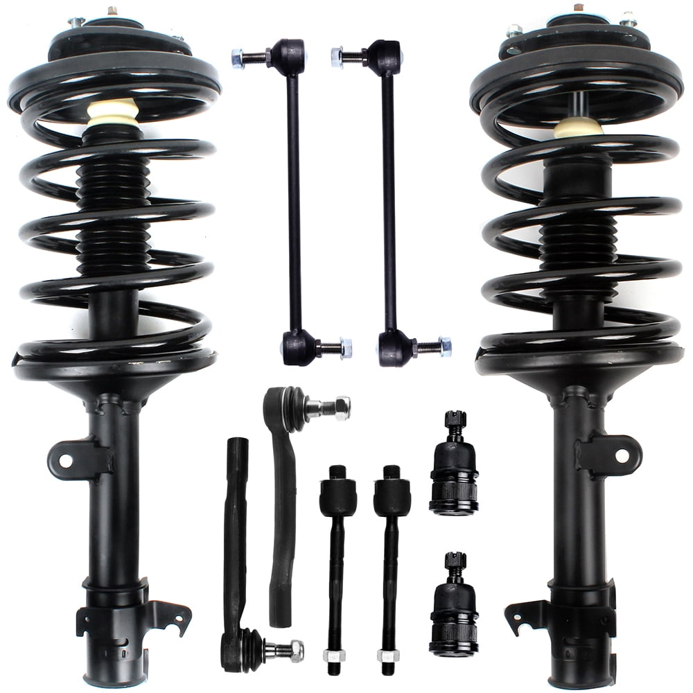 CCIYU Complete Suspension Kit Fits 2003 2004 2005 2006 2007 2008 for Honda Pilot Includes Front Strut Spring Assembly Stabilizer Bar Link Ball Joint Tie Rod End