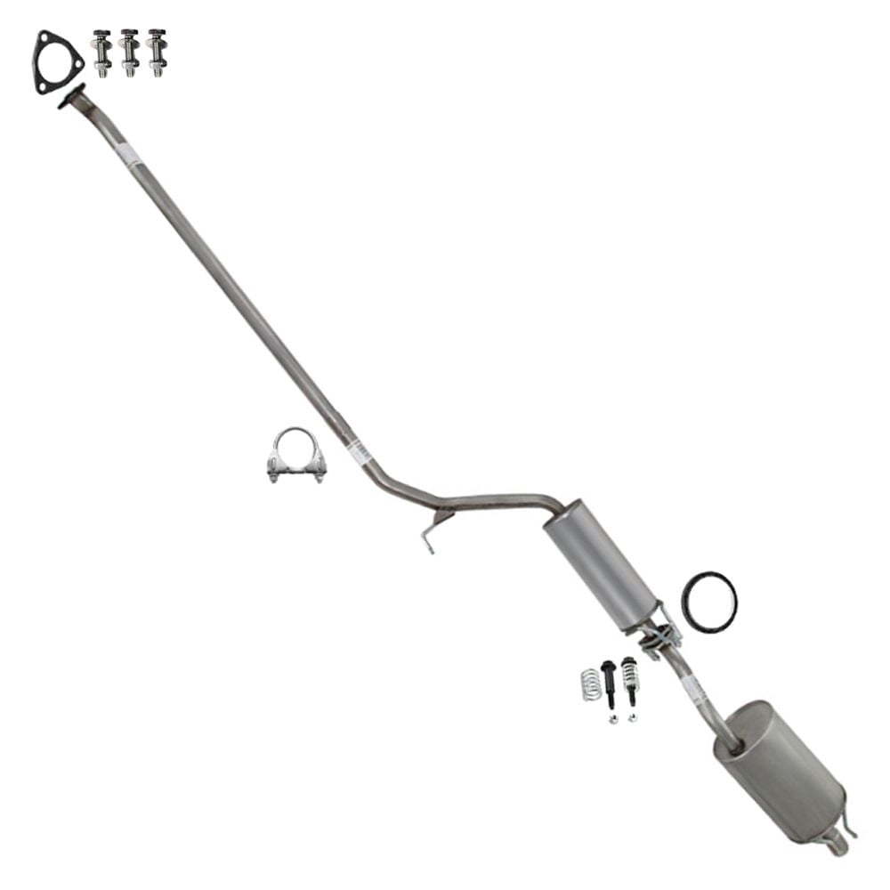 Northeastern Exhaust Resonator Pipe & Rear Muffler Kit Fits 2006-2011 Honda Civic 1.8L 2-Door Coupe - Direct Fit | Stainless Steel | Includes Hardware Kit