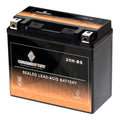 Chrome Battery Ytx20h-bs (20h-bs 12 Volts,18 Ah, 310 Cca) Motorcycle Battery for Harley-davidson 1200cc Xl Xlh Sportster, Years (1987 - 1996)