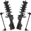 Detroit Axle - AWD Front Struts Sway Bars for 2013-2022 Chevrolet Trax Buick Encore 2 Struts with Coil Spring 2 Sway Bar End Links 2014 2015 2016 2017 2018 2019 2020 2021 Replacement Suspension