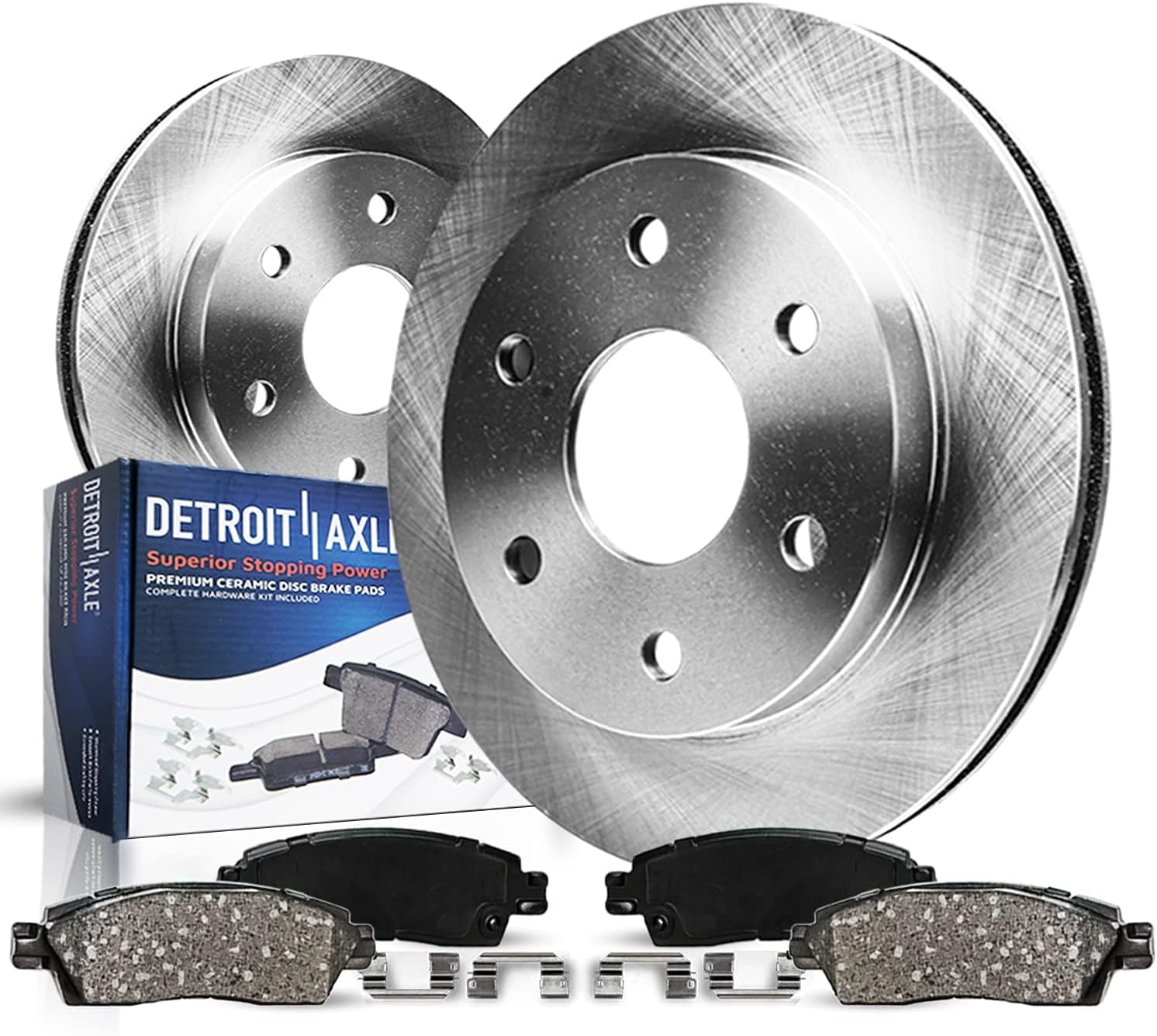 Detroit Axle - Front Brake Kit for 2003-2006 Lincoln Navigator Ford Expedition, Disc Brake Rotors Ceramic Brakes Pads with Hardware 2004 2005 Replacement : 12.99 inch Rotor