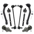 Detroit Axle - 2.4L Front Suspension Kit for Hyundai 2011 2012 Sonata, 4 Outer Inner Tie Rods 2 Sway Bar Links 2 Lower Ball Joints