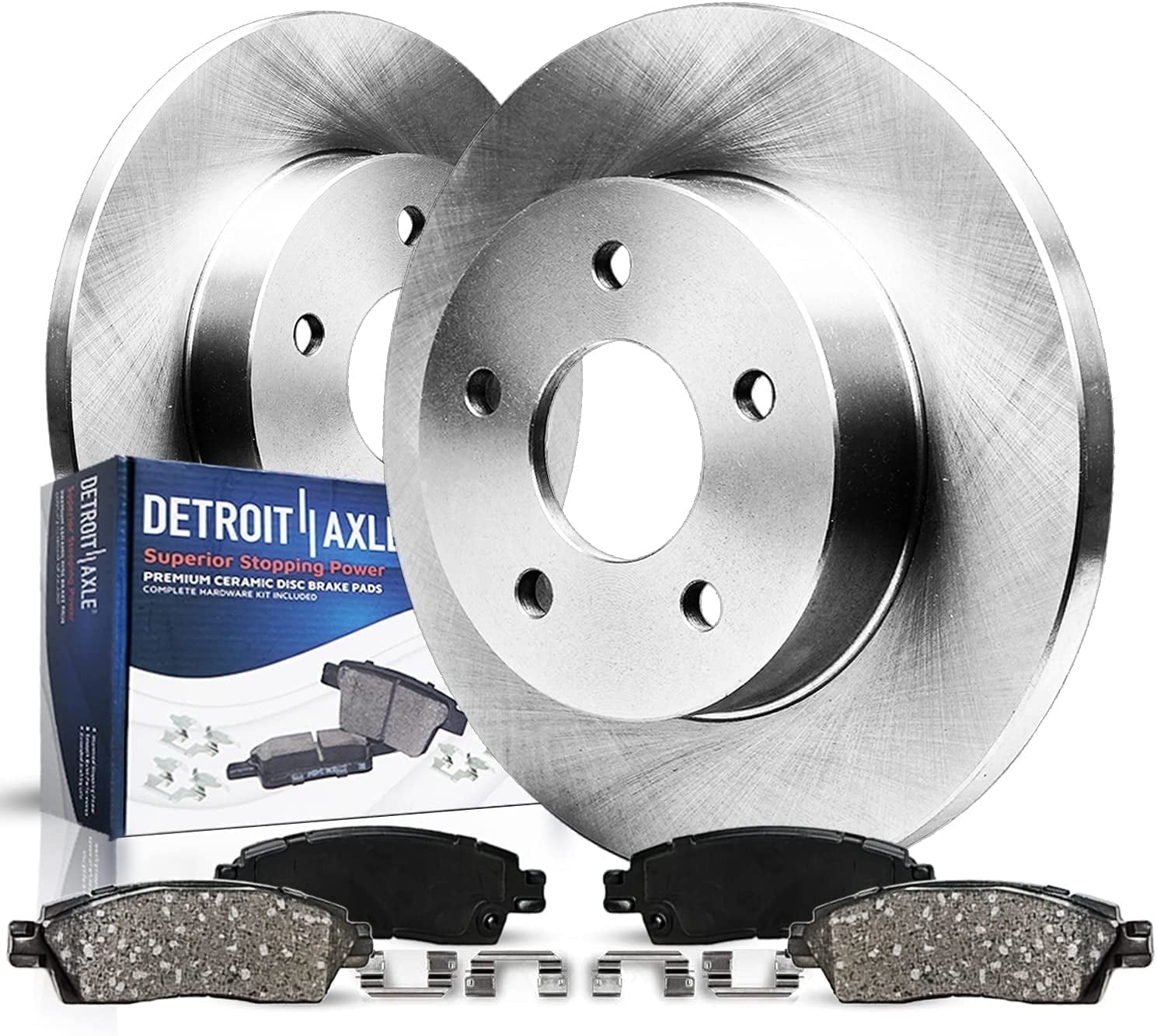 Detroit Axle - REAR Brake Kit for 2008-2017 Honda Accord 2009-2014 Acura TSX Disc Brake Rotors Ceramic Brakes Pads 2010 2011 2012 2013 Replacement: 11.10 inch Rotor